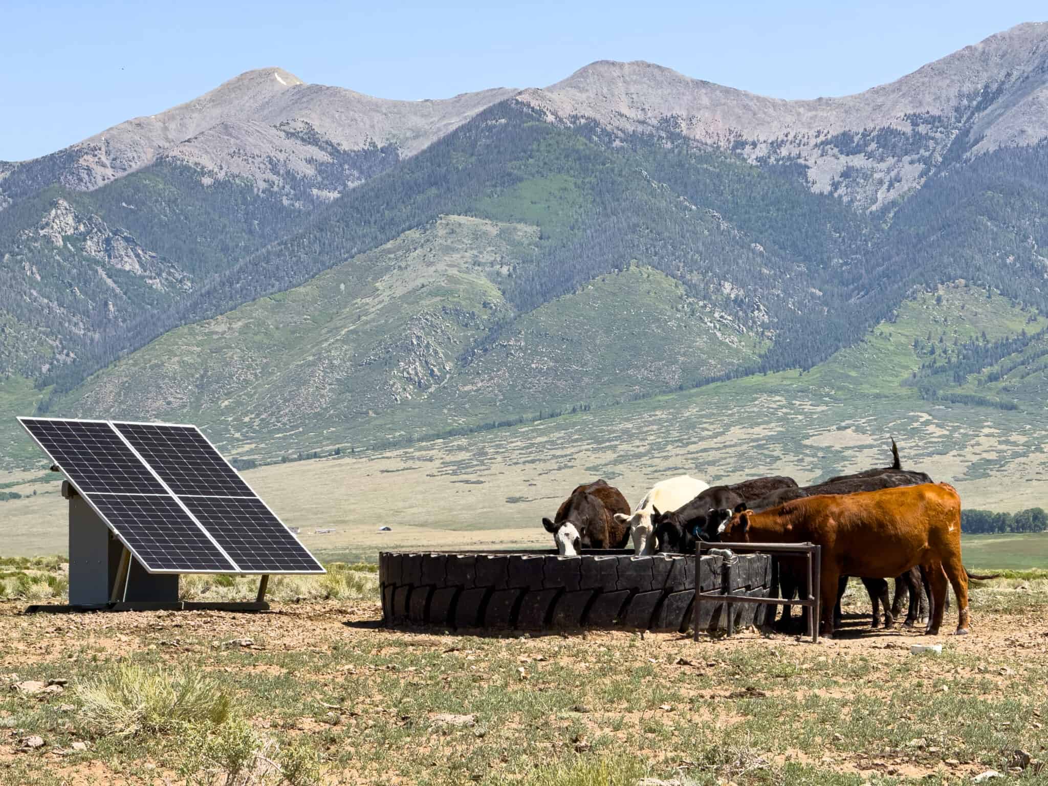 Solar panel system installed on a home in the San Luis Valley, Colorado