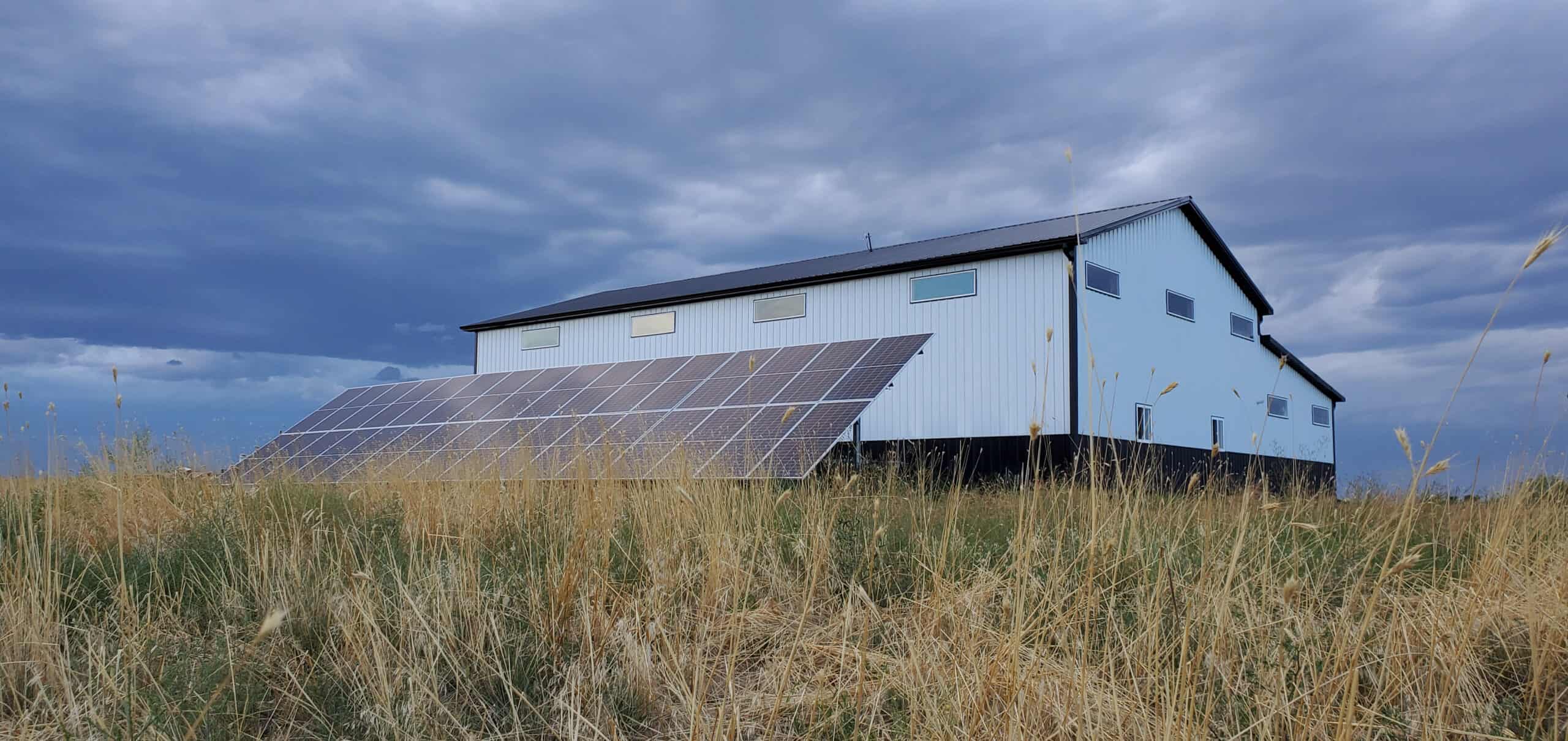 Rooftop solar panel installation on a Colorado home