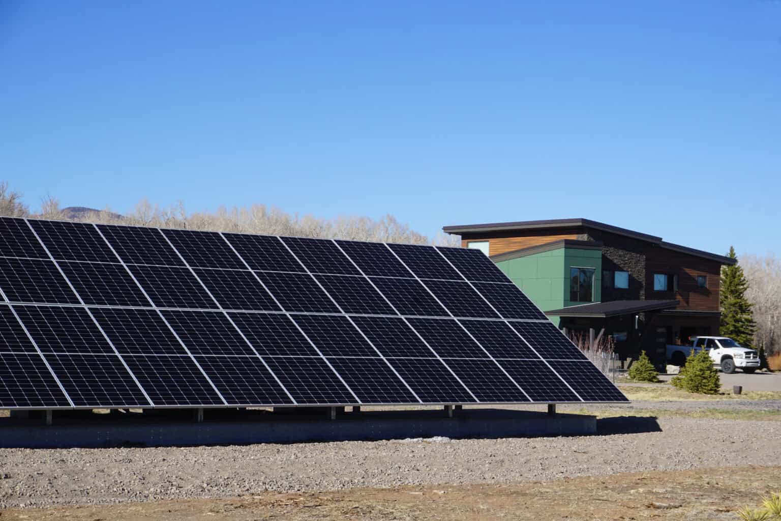 Solar panel installation on a home in Alamosa, Colorado
